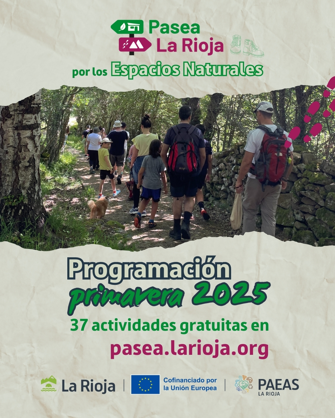 Ofrecemos 37 actividades con 850 plazas gratuitas para disfrutar de la primavera en los enclaves más valiosos de la naturaleza riojana