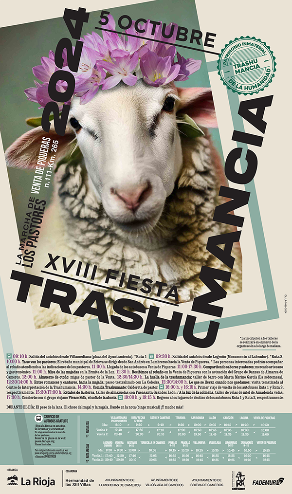 cartel de la XVIII fiesta de la trashumancia